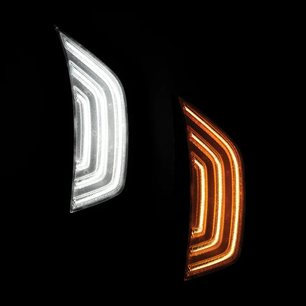 OLM LED Fender Vent Sequential Sidemarkers - 2018+ Jeep Wrangler JL