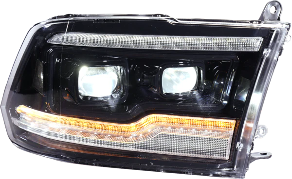 OLM Dodge Ram 1500 / 2500 / 3500 Headlights For 2009 - 2014 White DRL Infinite Series