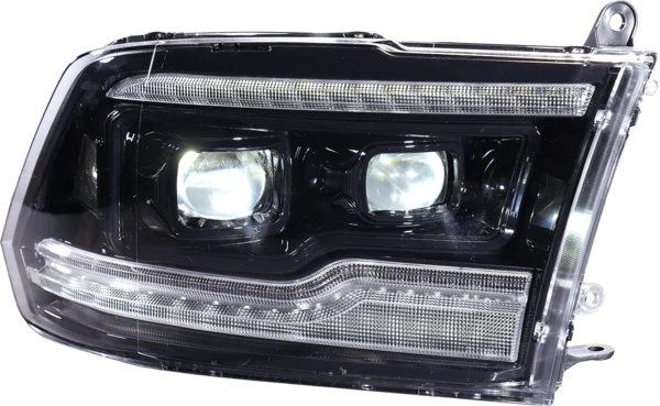 OLM Dodge Ram 1500 / 2500 / 3500 Headlights For 2009 - 2014 White DRL Infinite Series