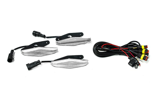 OLM Grille Lights (Clear Lens / Amber LED) - 2014 - 2019 Toyota 4Runner