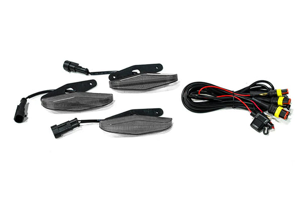 OLM Grille Lights Smoked and Amber - 2014 - 2019 Toyota 4Runner