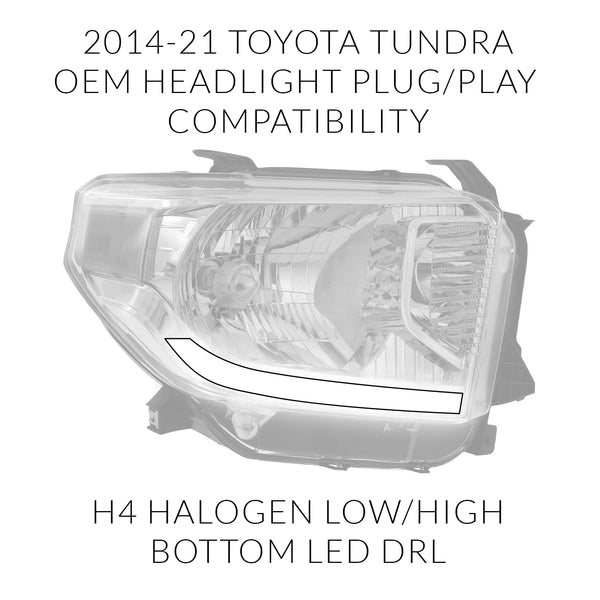 OLM 2014-2021 Toyota Tundra Bi-Beam Headlights - Infinite Series (White DRL)