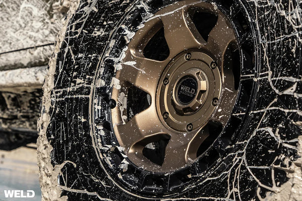 Weld Off-Road Ridge 17x9 - 5x114.3 / 5x127 BP - ET-12 - 78.1mm CB - Satin Bronze Wheel (Black Ring)