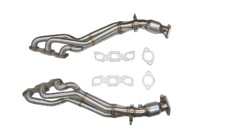 PLM Long Tube Headers Catted - Nissan VQ35DE HR 350Z G35 370Z