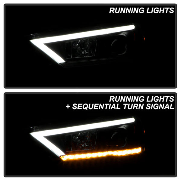 Spyder 2014 - 2020 Toyota 4Runner Projector Headlights w/Seq. LED Turn Sig. LED White Light Bar Park Light