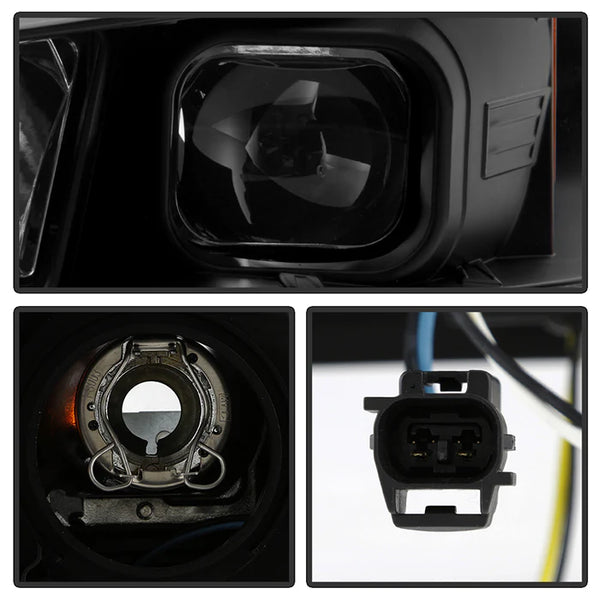 Spyder 2014 - 2020 Toyota 4Runner Projector Headlights w/Seq. LED Turn Sig. LED White Light Bar Park Light