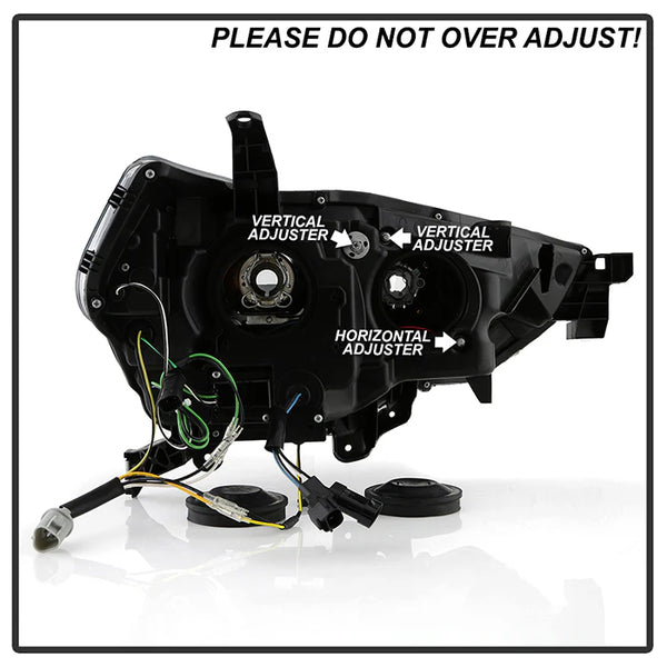 Spyder 2014 - 2020 Toyota 4Runner Projector Headlights w/Seq. LED Turn Sig. LED White Light Bar Park Light