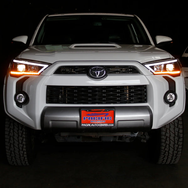 Spyder 2014 - 2020 Toyota 4Runner Projector Headlights w/Seq. LED Turn Sig. LED White Light Bar Park Light
