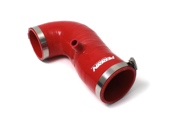 Perrin 2022 + Subaru BRZ/Toyota GR86 Silicone Inlet Hose (3in. ID / SS Wire) - Black / Red