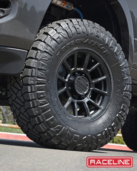 Raceline 950B Gauge 17x8.5in / 6x114.3 BP / 18mm Offset / 66.1mm Bore - Satin Black Wheel