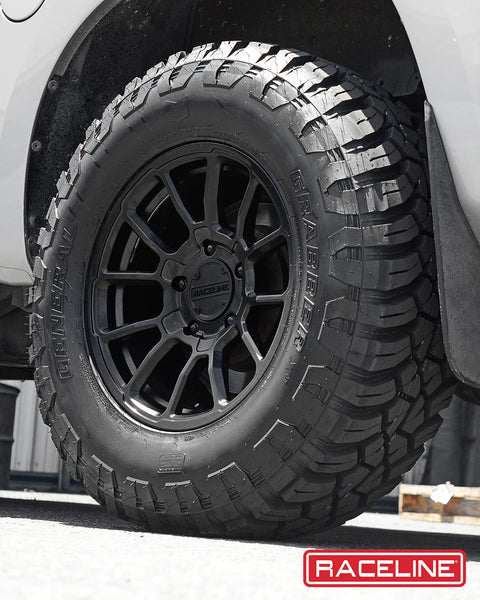 Raceline 950B Gauge 20x9in / 8x180 BP / 18mm Offset / 124.2mm Bore - Satin Black Wheel