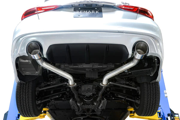 Remark 2014+ Infiniti Q50 Axle Back Exhaust w/Stainless Steel Double Wall Tip