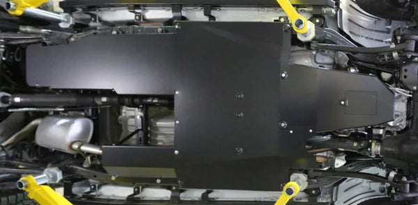 Rock Hard 4x4™ Aluminum Complete Bellypan Skid Plate System with Dual Crossmembers for Jeep Gladiator JT 3.6L 2020 - Current [RH-80548]
