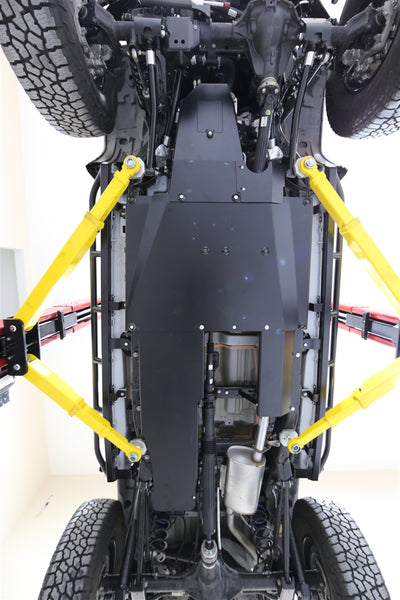 Rock Hard 4x4™ Aluminum Complete Bellypan Skid Plate System with Dual Crossmembers for Jeep Gladiator JT 3.6L 2020 - Current [RH-80548]