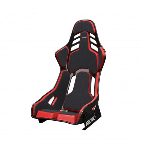 Recaro Podium CFK (CF/Kevlar) FIA/ABE Medium/Left Hand Seat - Alcantara Black/Leather Red