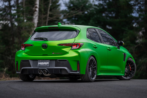 MBRP 3" Cat-Back, 2023+ Toyota Corolla GR 1.6L, Dual Center Rear w/ Burnt End Tips, T304 Stainless Steel