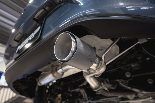 MBRP 2.5” Axle-Back w/ Carbon Fiber Tip, 2016-2025 Mazda MX-5 Miata ND 2.0L, T304 Stainless Steel
