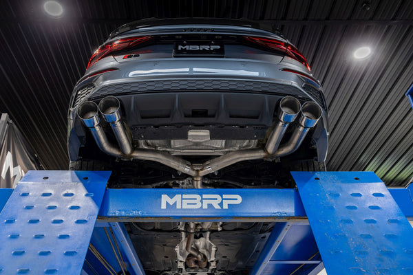 MBRP 2022 + Audi S3 8Y 2.0L Armor Pro T304 SS 3in Cat-Back Quad Split Rear Exhaust