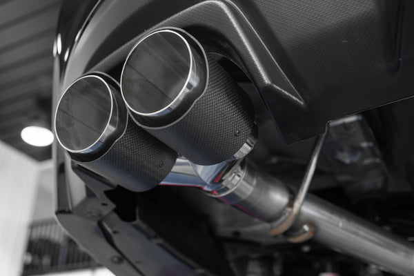 MBRP 3" Cat Back, Dual Split Rear Exit, T304, with Carbon Fiber Tips, Race verison Subaru WRX 2.0L/ WRX STI 2.5L 2015 - 2021