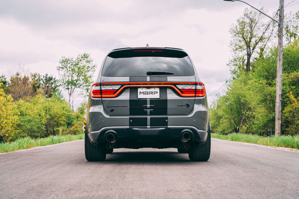 MBRP 3" Cat-Back, 2018-2025 Dodge Durango SRT, SRT Hellcat 6.2L/ 6.4L, Dual Rear Exit w/ Carbon Fiber Tips, T304 Stainless Steel