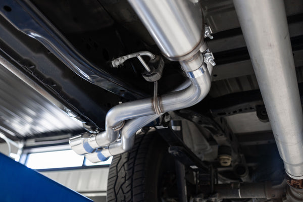 MBRP 2021+ Ford F150 T304 Pre-Axle (Street Profile) 2.5in OD Tips 3in Cat Back Exhaust