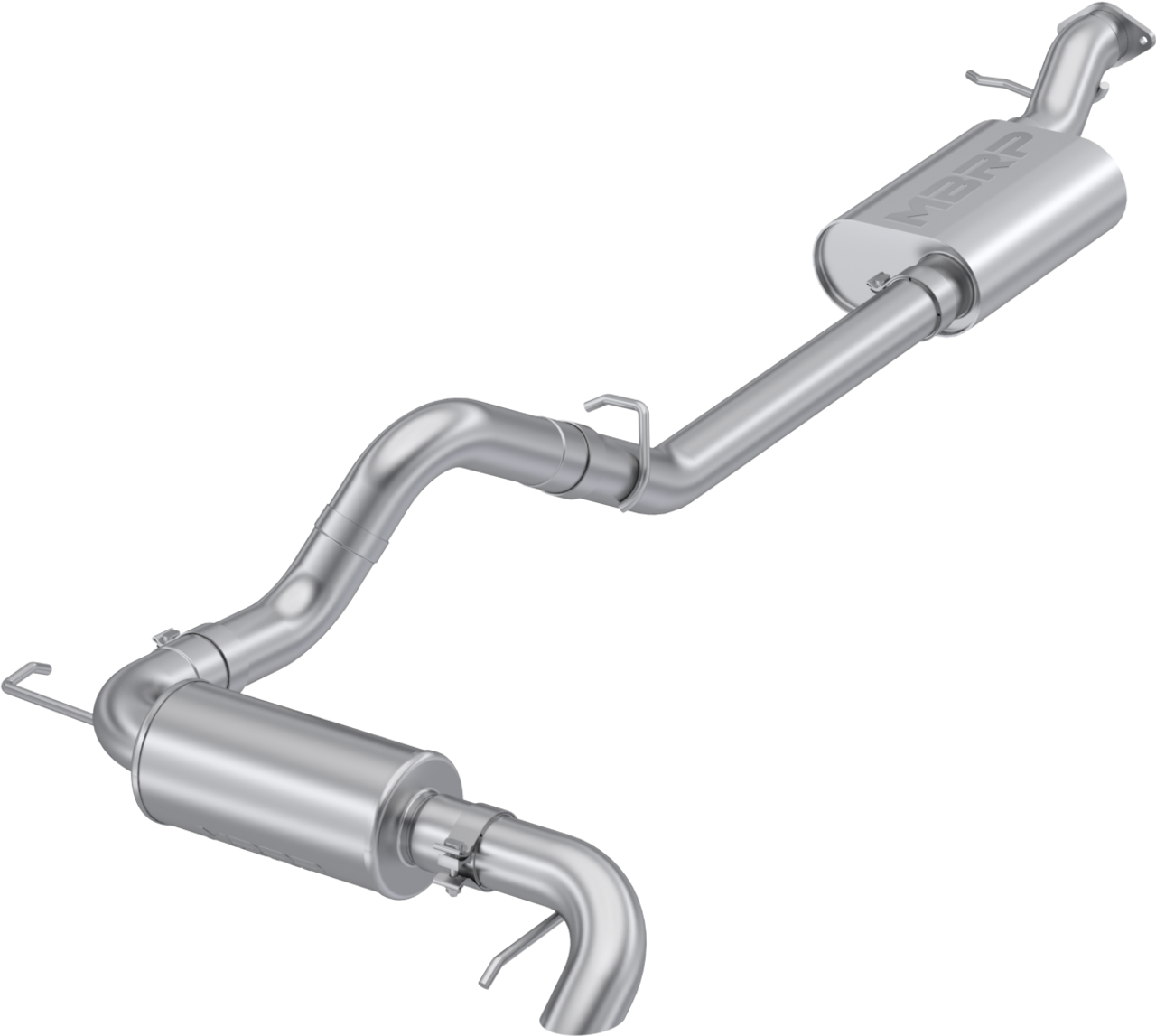 MBRP 2021 + Ford Bronco 2.3L/2.7L Aluminized Steel 3in Cat-Back, Single High Clearance Rear Exit