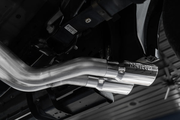 MBRP 2015 - 2020 Ford F150 Pre-Axle 4in OD Tips Dual Outlet 3in Black Coated Cat Back Exhaust