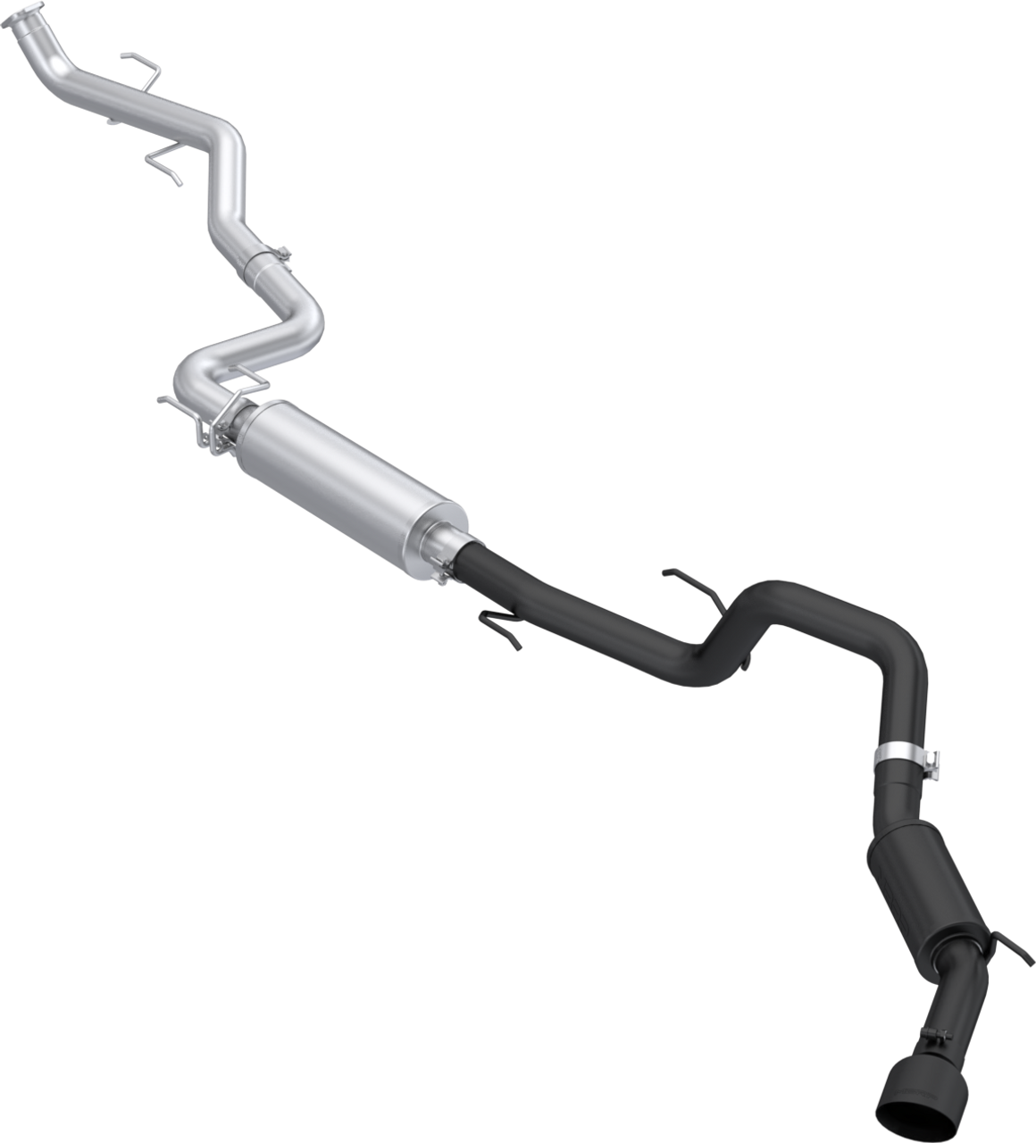 MBRP 2024 + Toyota Tacoma 2.4L (Excl Leaf Spring) 3in Cat-Back Single Exit Blk-Coated Aluminized Steel