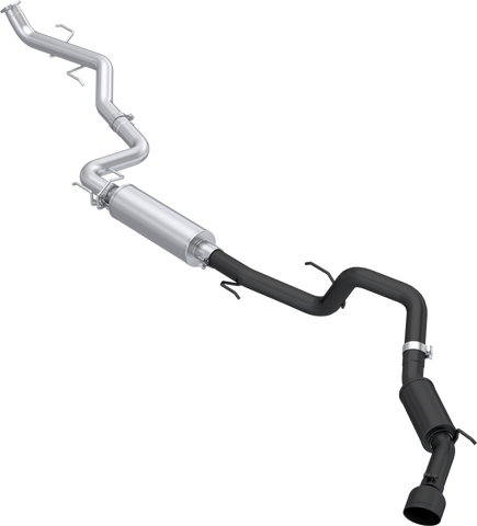 MBRP 2024 + Toyota Tacoma 2.4L (Excl Leaf Spring) 3in Cat-Back Single Exit Blk-Coated Aluminized Steel