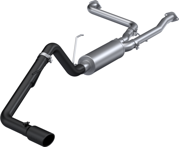MBRP 2022 + Nissan Frontier 3.8L 3in Tip 3in Cat Back Single Side Exit Street Profile - Black Coated