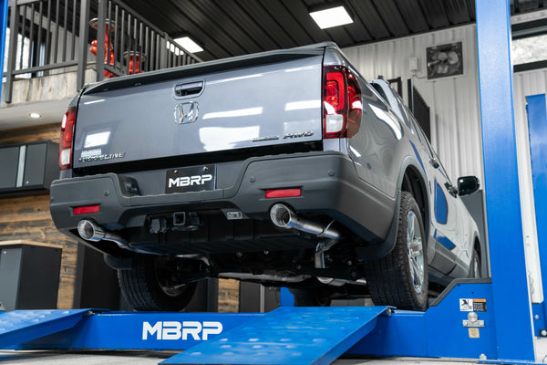 MBRP 2021 + Honda Ridgeline T304 Stainless Steel 2.5in Cat-Back - Dual Split Rear Exit