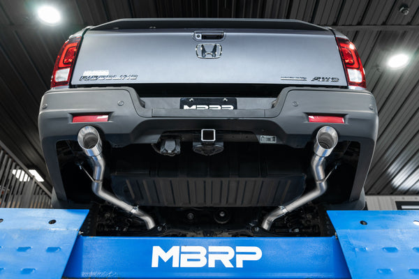 MBRP 2021 + Honda Ridgeline Aluminized Steel 2.5in Cat-Back - Dual Split Rear Exit