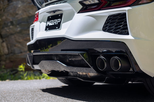 MBRP 2020 + Chevrolet Corvette C8 3in Active Cat Back Quad Split Rear Exit Exhaust w/ AFM Sims