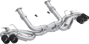 MBRP 2020 + Chevrolet Corvette C8 3in Active Cat Back Quad Split Rear Exit Exhaust w/ AFM Sims