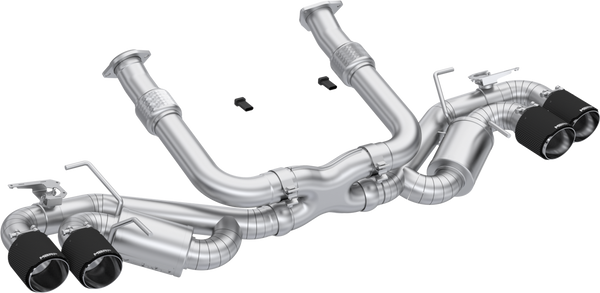 MBRP 2020 + Chevrolet Corvette C8 3in Active Cat Back Quad Split Rear Exit Exhaust w/ AFM Sims