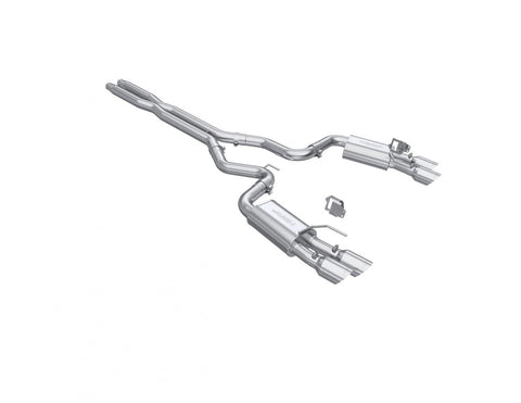 MBRP 3” Cat-Back Dual Split Rear w/ Quad Tips 2024+ Ford Mustang GT 5.0L Armor Pro T304 Stainless Steel Street Profile