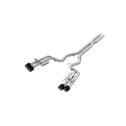 MBRP 2024 + Ford Mustang Dark Horse 3in Dual Split Rear Exit Exhaust w/ Quad CF Tips - T304