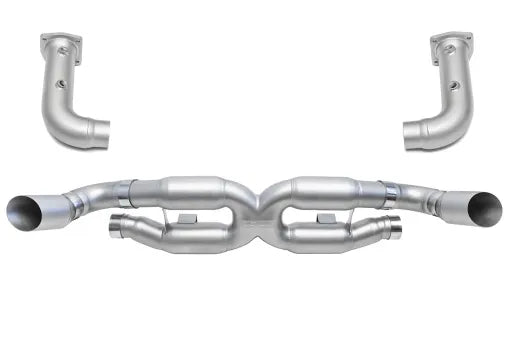 SOUL Porsche (2010-2012) 997.2 Turbo Competition X-Pipe Exhaust System - Re use Stock Tips