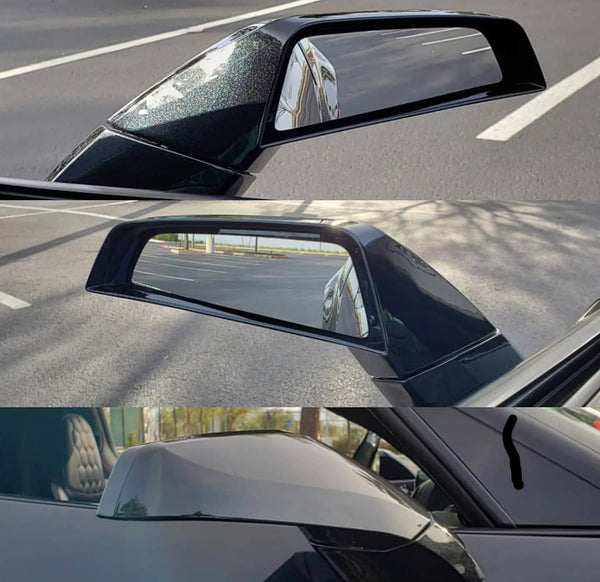 Oracle 2005 - 2013 Chevrolet Corvette C6 Concept Side Mirrors - Black (GBA)