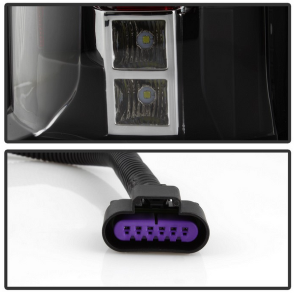 xTune 2007 - 2014 Cadillac Escalade Black LED 2in1 Tail Lights - ALT-JH-CAESC07-2IN1LED-BK