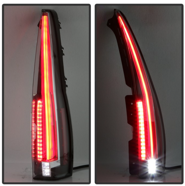 xTune 2007 - 2014 Cadillac Escalade Black LED 2in1 Tail Lights - ALT-JH-CAESC07-2IN1LED-BK