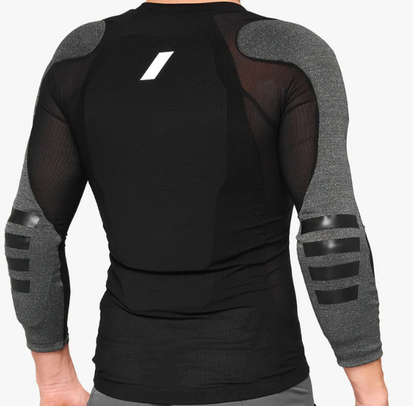 100% Tarka Long Sleeve Mesh Top Black