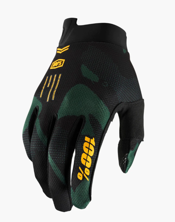100% Itrack Gloves Sentinel Black
