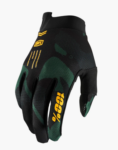 100% Itrack Gloves Sentinel Black