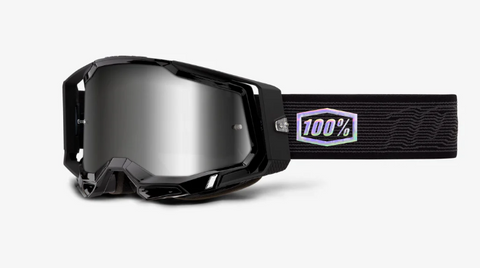 100% Racecraft2 Goggle Topo Mirror Silver Lens