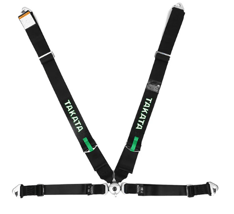 Takata Race 4 IV 4-Point Harness Black Snap-On - Universal