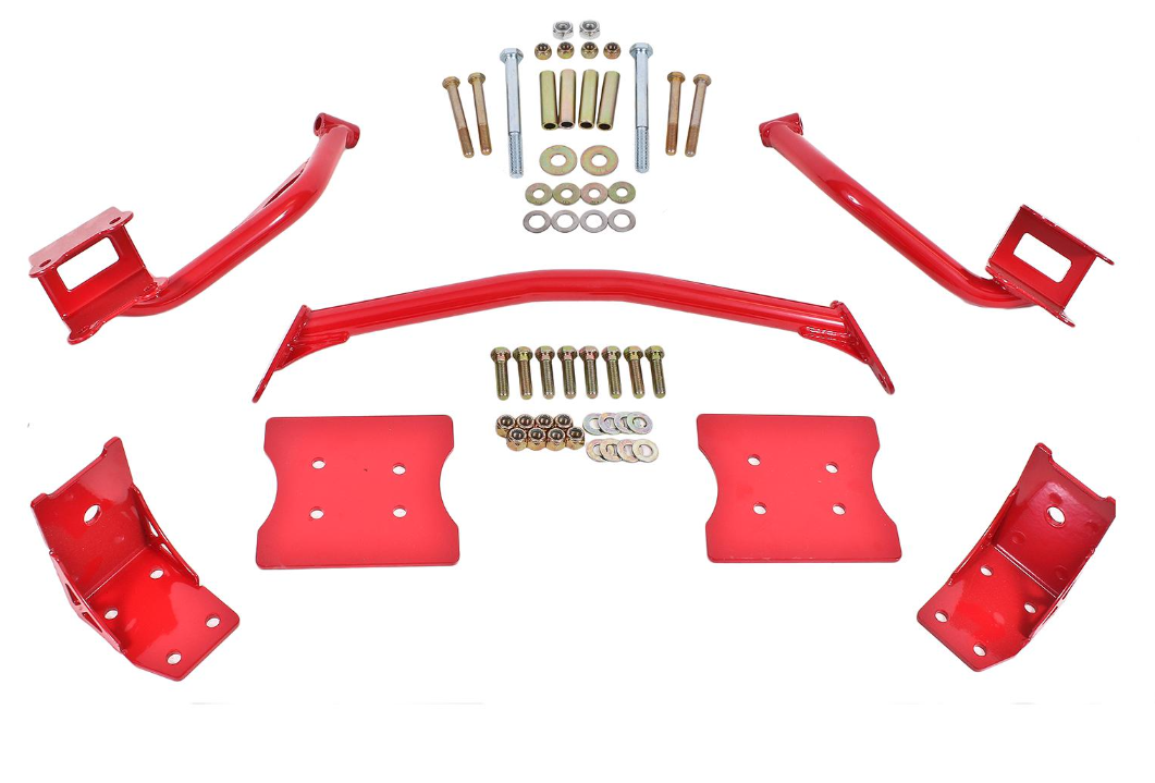 BMR 79-04 Fox Mustang Torque Box Reinforcement Plate Kit(TBR005R And TBR003R) - Red