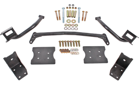 BMR 79-04 Fox Mustang Torque Box Reinforcement Plate Kit(TBR005H And TBR003H) - Black Hammertone