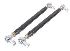 BMR 79-98 Fox Mustang Chrome Moly Lower Control Arms w/ Double Adj. Rod Ends - Black Hammertone