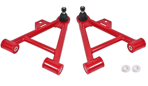 BMR 79-93 Fox Mustang Lower Non-Adj. A-Arms (Coilover Only) w/ STD. Ball Joint (Poly) - Red